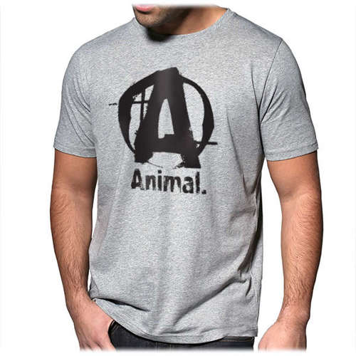 Universal T-shirt Animal Logo Basic Tee Grey L