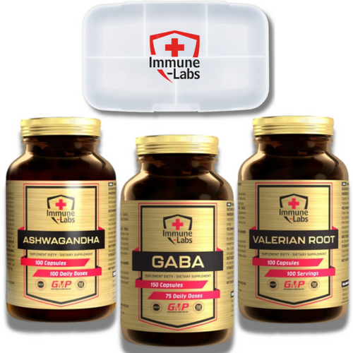Zestaw Wspierający Redukcje Stresu i Sen Immune-Labs + Pillbox GRATIS